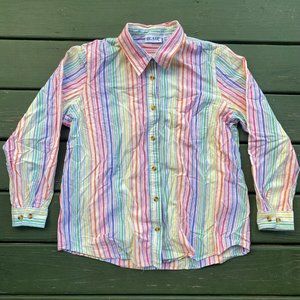 Vintage 90’s Rainbow Striped Button Up Size Large